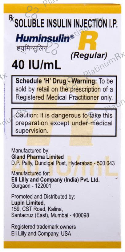 Huminsulin R (40 IU/ml) (1*10ml Vial)