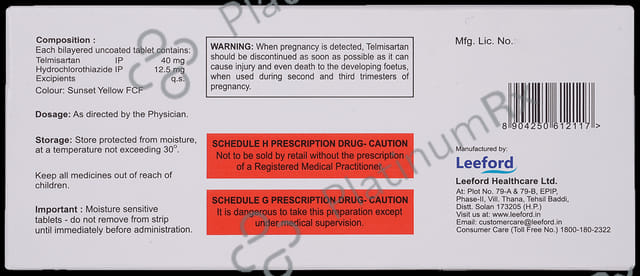 Telvilite H 40mg/12.5mg Tablet