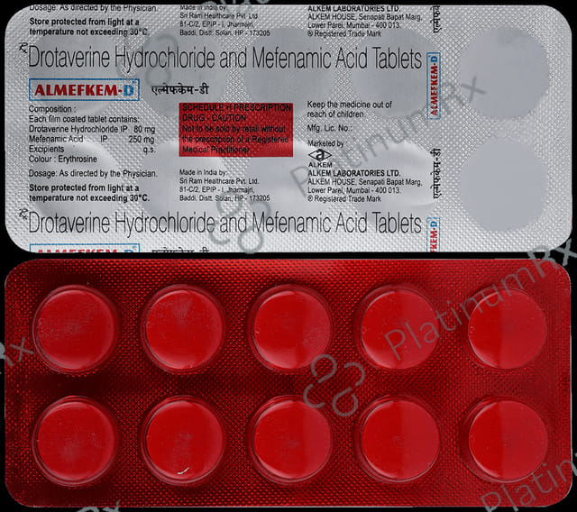 Almefkem D 80/250mg Tablet 10s