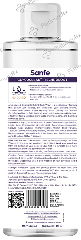 Sanfe Glycoclear Clear & Confident Body Wash