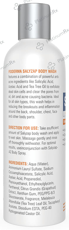Fixderma Salizap For Body Acne Body Wash