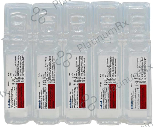 Asthalin 2.5mg Respule 5X2.5ml