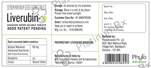 Liverubin 70mg Tablet 10s