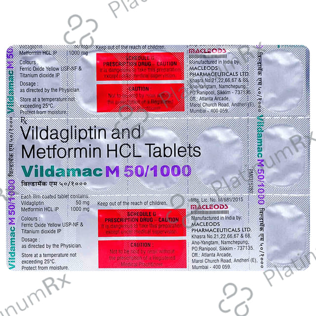 Vildamac M 1000/50mg Tablet 10s
