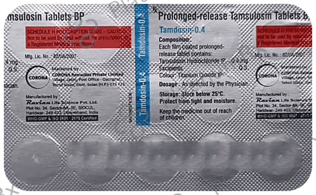 Tamdosin PR 0.4mg Tablet 15s