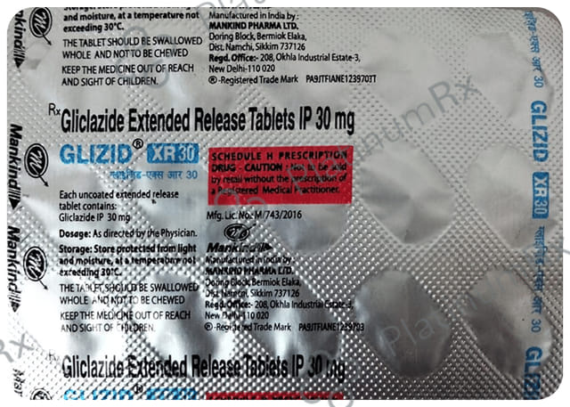 Glizid XR 30mg Tablet 15s