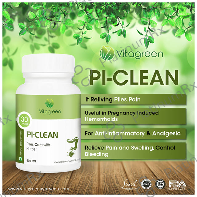 Vitagreen Pi-Clean 500mg Capsule
