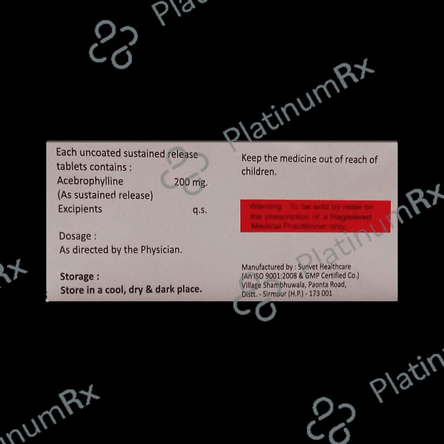 Acemed 200mg Tablet SR 10s Mednich Pharmaceuticals