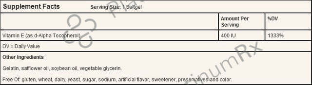Solgar Vitamin E 400IU Vegetable Sofgels Capsule 100s