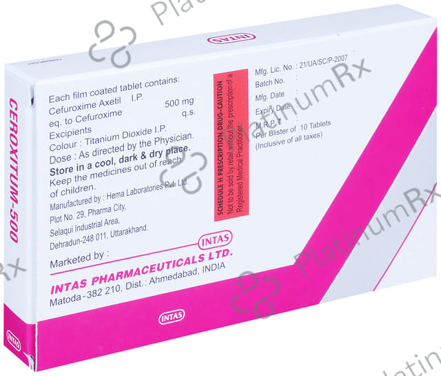Ceroxitum 500mg Tablet 10s
