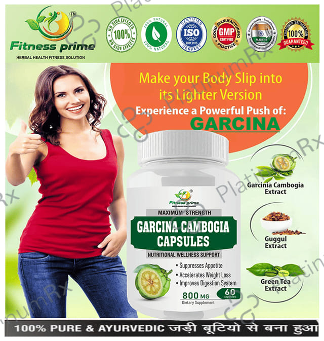 Fitness Prime Maximum Strength Garcina Cambogia Nutritional Wellness Support 800mg Capsule