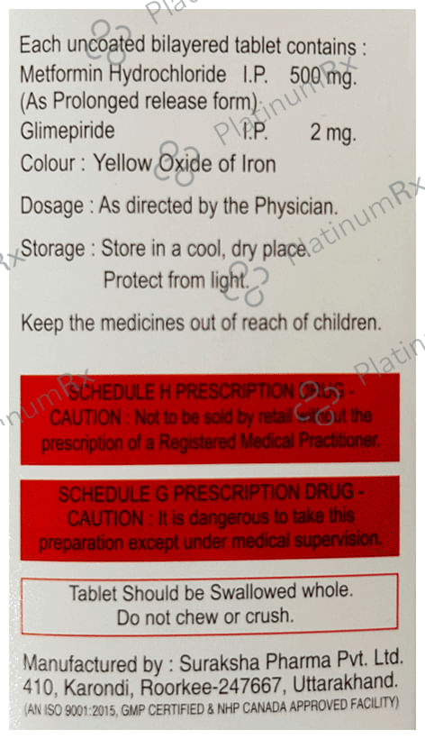 Sugatab M 2 Tablet PR 10s