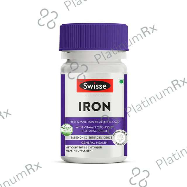 Swisse Iron Tablet - With Vitamin C for Healthy Blood & Iron Absorption