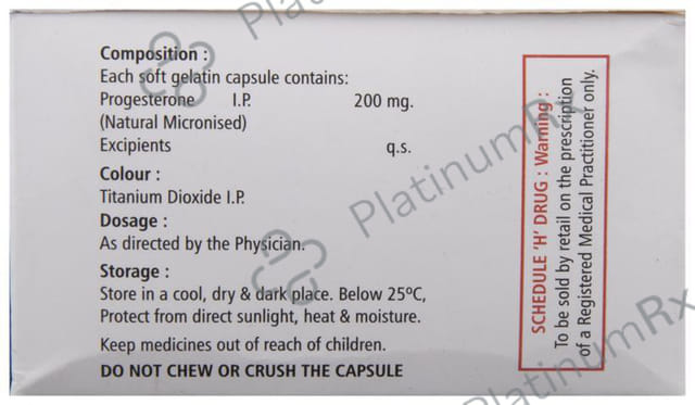 Uterone 200 Soft Gelatin Capsule
