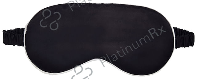 Jenna Sleeping Eye Mask for Insomnia, Meditation and Dark Circles Silk Plain Black White