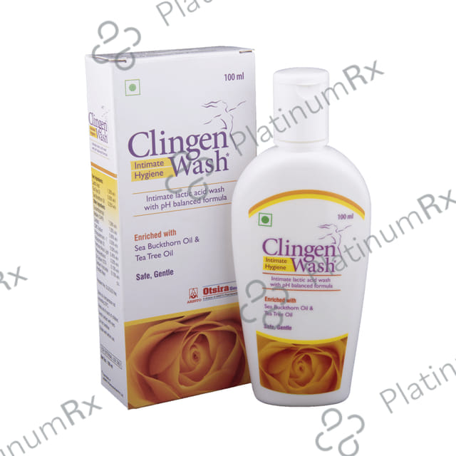 Clingen Women Intimate Hygiene Lactic Acid Vaginal Wash 100ml