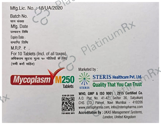 Mycoplasm M 250mg Tablet 10s