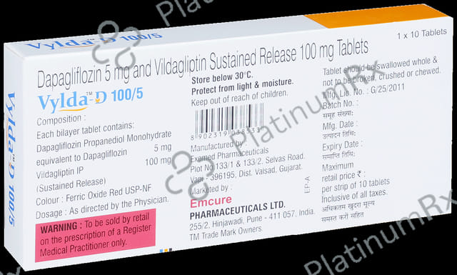 Vylda D 5/100mg Tablet 10s
