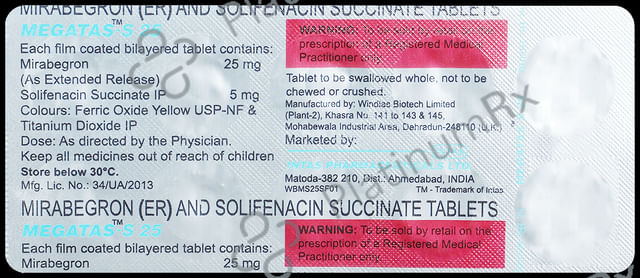 Megatas S 25/5mg Tablet ER 10s
