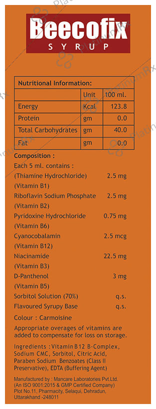 Beecofix Multivitamin B Complex Syrup 200ml
