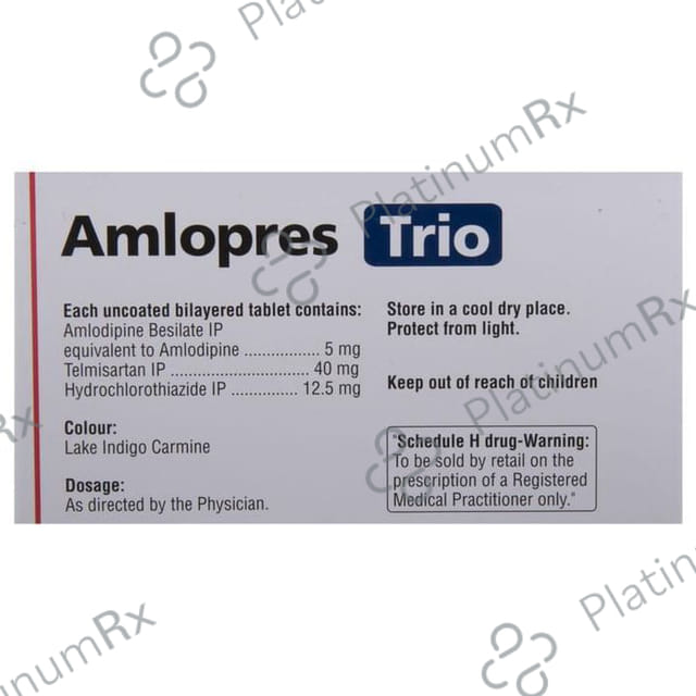 Amlopres Trio 5/12.5/40mg Tablet 10s