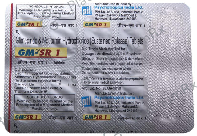 GM SR1/500mg Tablet 10s