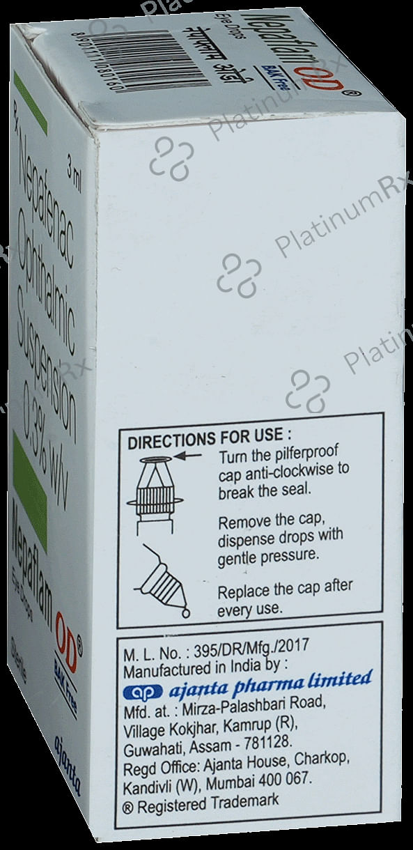Nepaflam OD Eye Drop BAK Free 3ml