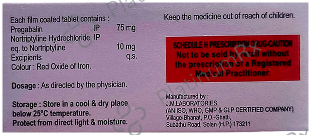 Pregavel NT 10/75mg Tablet 10s