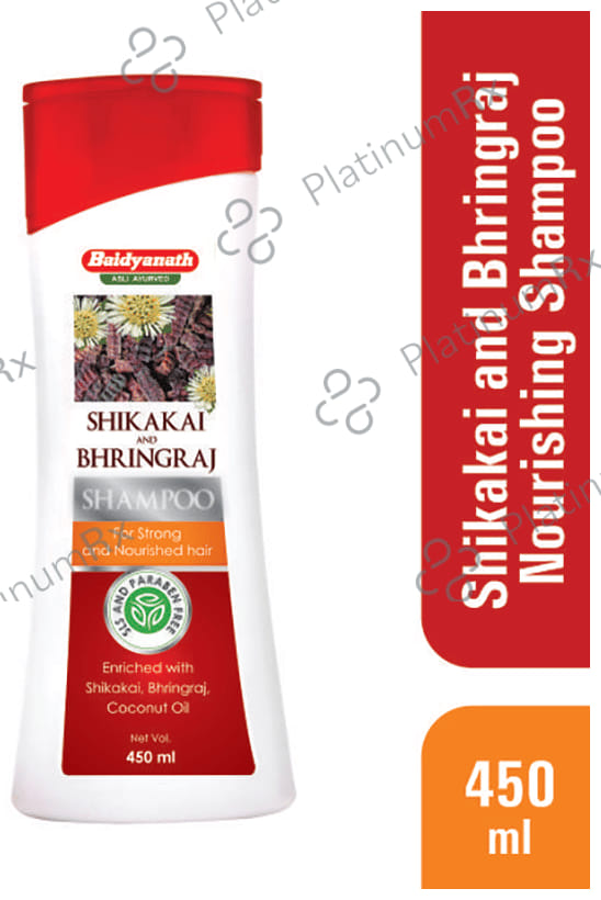 Baidyanath (Nagpur) Shikakai and Bhringraj Supports Strong And Nourished Hair Shampoo 450 Shampoo