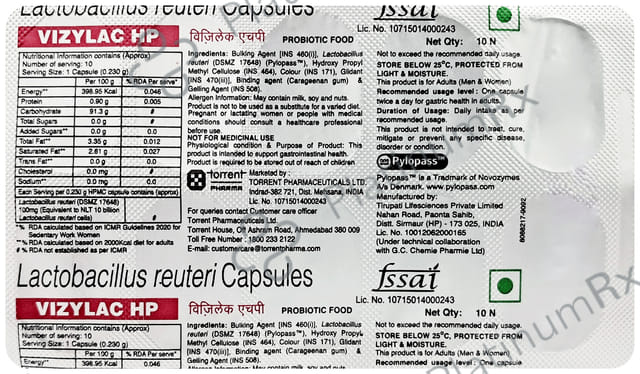 Vizylac HP 100mg Capsule 10s