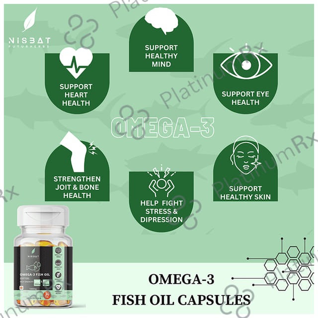 Nisbat Futurherbs Omega-3 Fish Oil 1000 mg Capsule