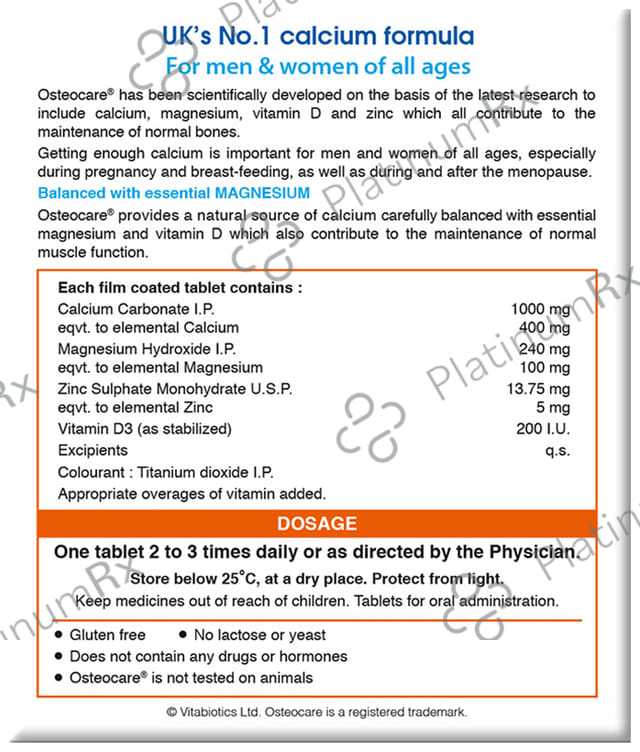 Osteocare Tablet 15s