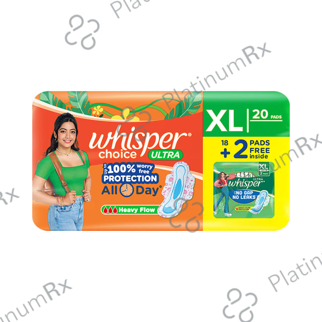 Whisper Choice Ultra Sanitary Pads XL 20 pads