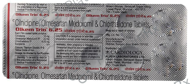 Olkem Trio 6.25/10/20mg Tablet 10s