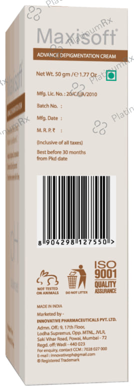 Maxisoft PH Balanced Advance Depigmentation Cream (50gm Each) 1 Tube