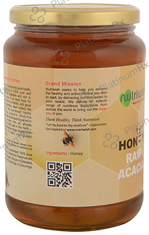 Nutriwish 100% Pure Organic Honey Flavour Raw Acacia 1000gm