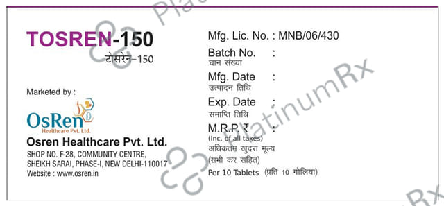 Tosren 150mg Tablet 10s