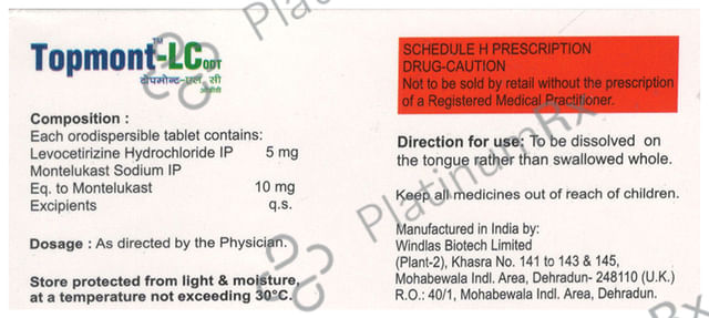 Topmont-LC ODT Tablet