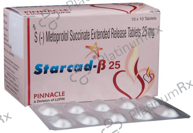Starcad Beta 25mg Tablet ER 10s