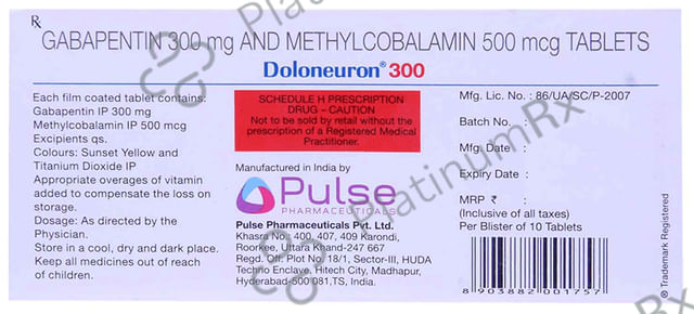 Doloneuron 300mg/500mcg Tablet 10s