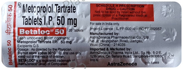 Betaloc 50mg Tablet 20s