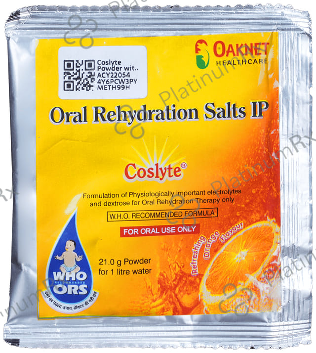 Coslyte Powder with Electrolytes - For Oral Rehydration Therapy 21 Powder