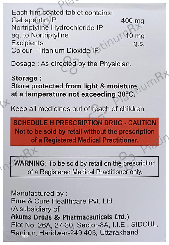 Laregab NT 400/10mg Tablet 15s