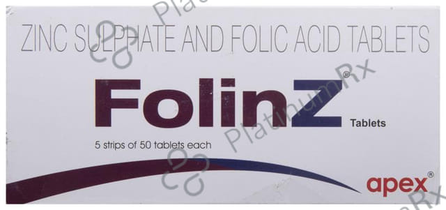 Folinz 5000mcg/20mg Tablet 10s