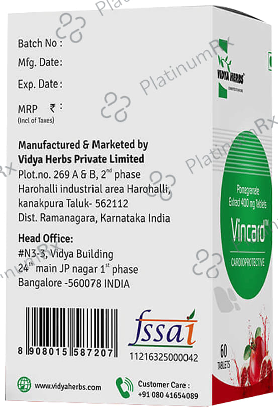 Vidya Herbs Vincard Cardioprotective Tablet