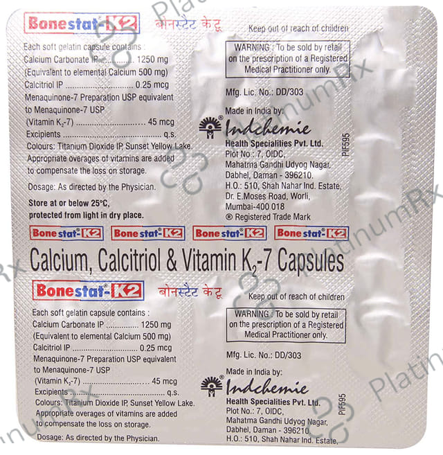 Bonestat K2 Soft Gelatin Capsule 15s