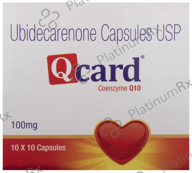 Qcard 100mg Capsule 10s