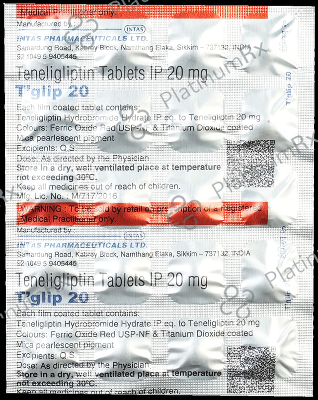 T Glip 20mg Tablet 20s