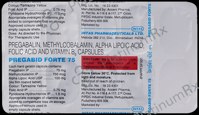 Pregabid Forte 75 Capsule