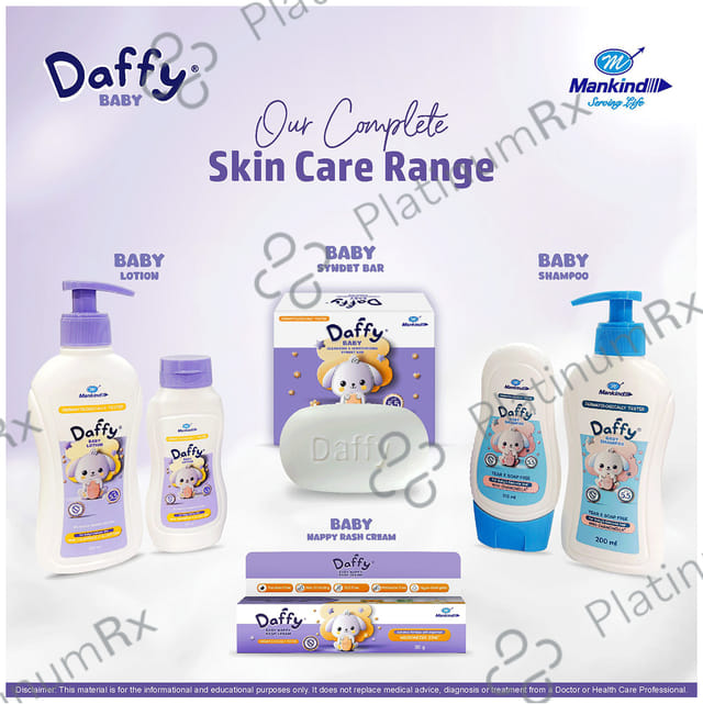 Daffy Baby Bathing Bar Cleansing And Moisturising, Syndet Base With Aloe And Shea Butter, PH Soap 75gm